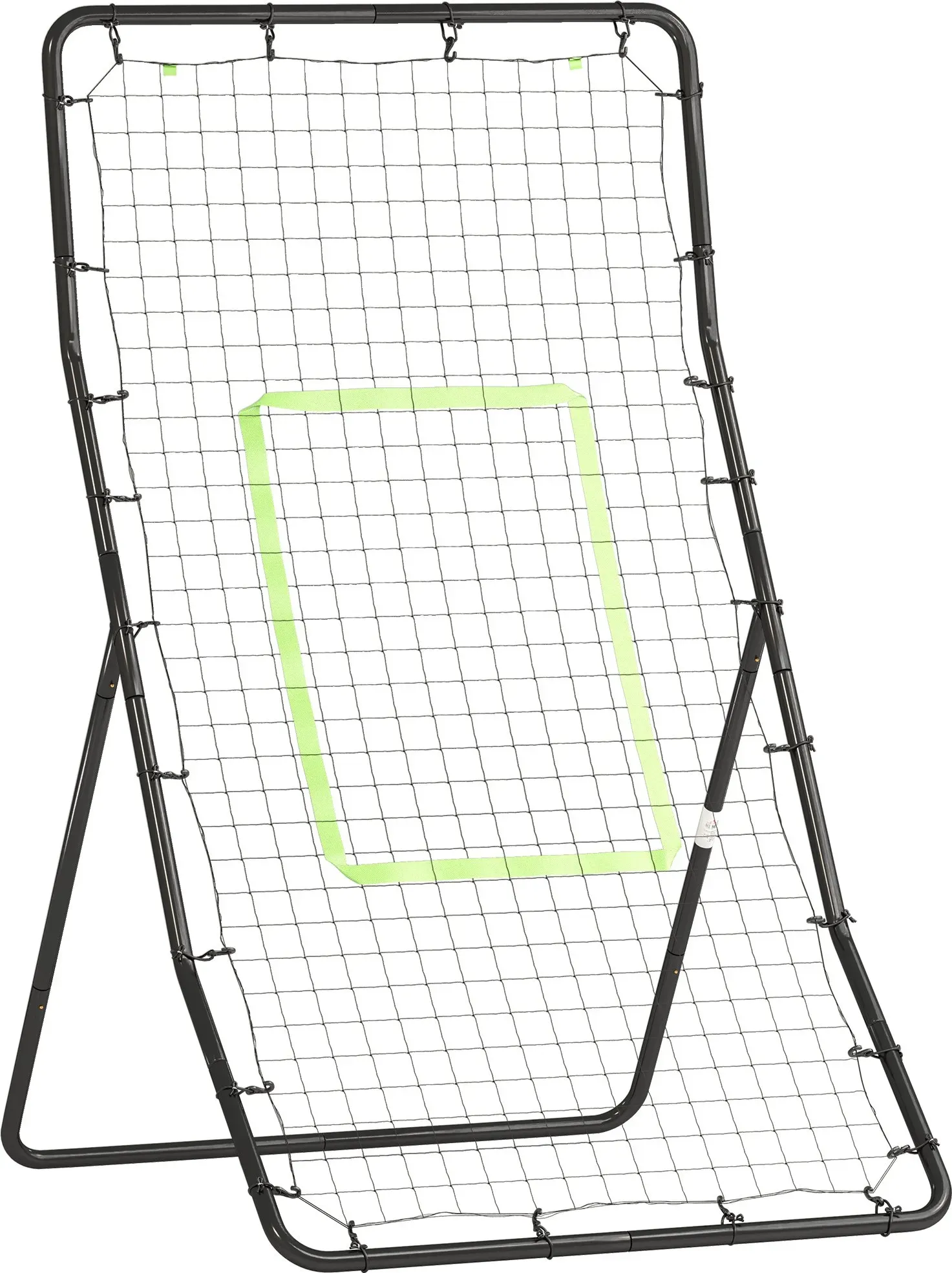 HOMCOM Kickback Rebounder Tor 75x126cm, Rückprallwand aus Stahl und PE, Trainingshilfe für Fußball, Schwarz   Aosom.de