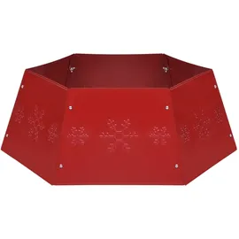 vidaXL Weihnachtsbaumrock Rot Ø68 cm