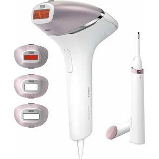 Philips Lumea Prestige Lumea IPL 8000 Series BRI949/00 IPL Haarentfernungsgerät mit SenseIQ, Lichtimpulstechnologie (IPL), Pink, Weiß, Bikini, Br... - Rosa/Weiß