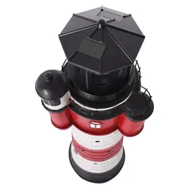 Westerholt Solar Leuchtturm Roter Sand Polyresin 78 cm inkl. LED weiß