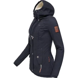 Marikoo Damen warme Winterjacke mit Kapuze Bikoo blau, Gr. 3XL - 3XL