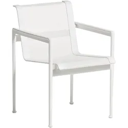 Knoll - 1966 Esstischstuhl mit Armlehnen, weiß