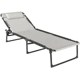 Outsunny Sonnenliege 197 x 58 x 26 cm Beige