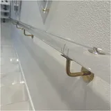 Acryl-Handlauf-Set, hochwertiges Lucite-Treppengeländer, klarer Acryl-Handlauf für Treppen, rutschfeste transparente Kristall-Innentreppenhandläufe für Wände (FA