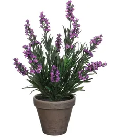 Mica decorations Mica künstlicher Lavendel violett in Topf 33 x 20 cm