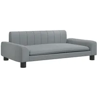 vidaXL Kindersofa, Couch für Kinder, Kindercouch mit runden Kanten, Kindersessel Minisofa Polstersofa Kindermöbel Sofa Kinderzimmer, Hellgrau Stoff