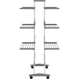 vidaXL Wäscheständer mit Rollen 89x64x129 cm Aluminium