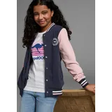 JACK & JONES College-Jacke mit gerippten Abschlüssen Modell 'COLLEGE', blau 176