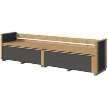 Weka Sitzbank Killarney Anthrazit/Eiche 235 x 40 x 48 cm