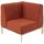 Oviala Ecksessel für modulare Gartenmöbel terrakottafarbener Stoff - Patio - Orange, Textil, 1-Sitzer, Rechteckig, 80x78x80 cm,