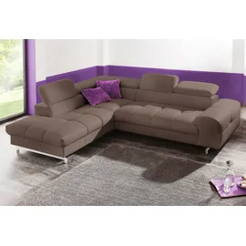 Cotta Eckcouch Kunstleder 2-Sitzer Braun