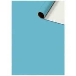 BRUNNEN 2528591341 Geschenkpapier 70x200cm Uni Plain blau hell