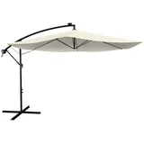 Juskys LED Ampelschirm Brazil Ø 300 cm Creme