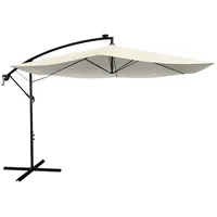Juskys LED Ampelschirm Brazil Ø 300 cm Creme