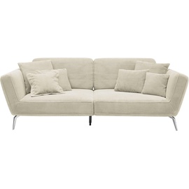 set one by Musterring Big-Sofa »SO 4500«, Füße in zwei Farben, wahlweise mit Kopftütze, Breite 260cm beige