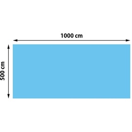 MCW Pool-Abdeckung Wärmeplane Solarplane Abdeckplane Solarabdeckung, Stärke: 200 μm rechteckig 10x5m blau
