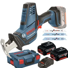 Bosch GSA 18 V-LI C Professional inkl. 2 x 5 Ah + L-Boxx