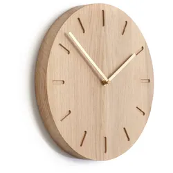 applicata - Watch:Out Wanduhr, Eiche natur / Messing