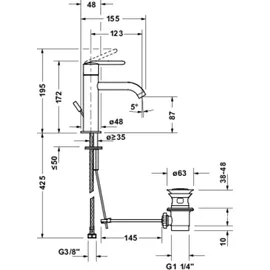 Duravit Balcoon Einhandmischer Schwarz Matt