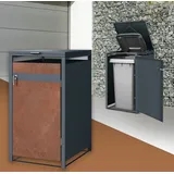 ML-Design Mülltonnenbox 68 x 80 x 116,3 cm anthrazit-rostoptik