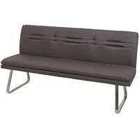 Mendler Sitzbank HWC-H70, Esszimmerbank Bank Polsterbank, Rückenlehne Stoff/Textil Edelstahl