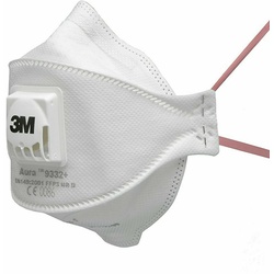 Mundschutz Maske FFP3 Atemschutzmaske Gesichtsmaske Mund Nasenschutz mit Ventil 3MTM AuraTM 9332+ , Stück: 10
