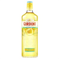 Gordon's Sicilian Lemon Gin | Premium destilliert | Erfrischend köstlich | mit Zitrusgeschmack | zum Valentinstag | 37,5% vol | 1000 ml Einzelflasche |