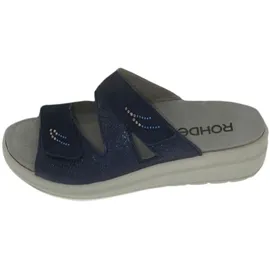 ROHDE Pantolette Leder Glitzer Druck Strass Wechselfußbett Rivella 5729, Größe:39 EU