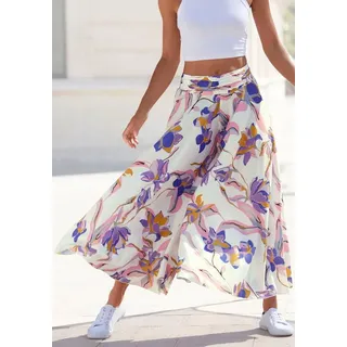 LASCANA Hosenrock, mit floralem Alloverdruck, Culotte, extraweites Bein, bunt
