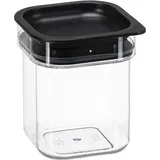 Plast Team Trockenvorratsdose Hamburg 0,6 Liter quadratisch transparent/schwarz - Schwarz