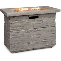 Blumfeldt Anafi Gas-Feuerstelle, Heizstrahler Gas mit 40.000BTU/13kW, Abdeckung, Edelstahlbrenner, Heizstrahler & Feuerstellen,
