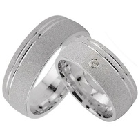 Trauringe123 Trauring Hochzeitsringe Verlobungsringe Trauringe Eheringe Partnerringe aus Silber 925, J71 52