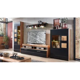 Innostyle Wohnwand Sonate Lack Schwarz