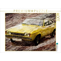 Calvendo Gelber Ford Capri vor steinigem Hintergrund Puzzle