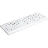 Cherry AK-C7000 Tastatur USB QWERTZ Deutsch Weiß (DE, Kabelgebunden), Tastatur, Weiss