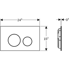 Geberit Sigma 40 Betätigungsplatte 115629SI1 Square,