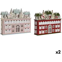2er Set Holz Adventskalender 37,5x8,5x31 cm zum Befüllen – DKD Decor
