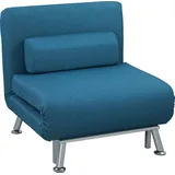 HOMCOM Klappbett Schlafsessel Gästebett Schlafsofa Faltmatratze Bett - Blau