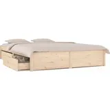 vidaXL Bett mit Schubladen 200x200 cm