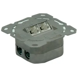 VALUE Kat.6A (Class EA) Dose, 2x STP, Unterputz, waagerecht, weiss