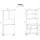 BIM Furniture Klappbare Megan 1 Regale Haushaltsbüro Computertisch Sonoma Eiche / Weiß