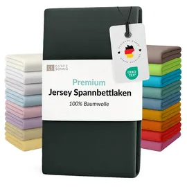 Carpe Sonno Spannbettlaken Jersey 90 x 200 - 100 x 200 - 140 x 200 - 160 x 200 - 180 x 200 - 200 x 200 cm grau