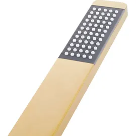 Beliani Handbrause Gold Metall Rechteckig Stab 1 Strahlart Modern Klassisch Duschkopf Badezimmer Stabhandbrause Stabbrause