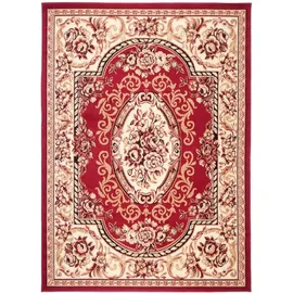 Tapiso Teppich 80 x 150 cm Beige/Rot