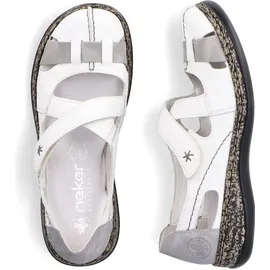 Rieker Damen Geschlossene Ballerinas, Weiß 39