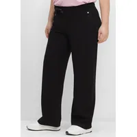 Sheego Jogginghose Sporthose schwarz 48