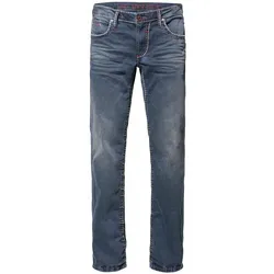 Regular-fit-Jeans CAMP DAVID, Herren, Gr. 36, Länge 30, blau, Material: 98% Baumwolle, 2% Elasthan, Abriebeffekte, casual, regular fit, Jeans, Münztasche mit Ziernaht