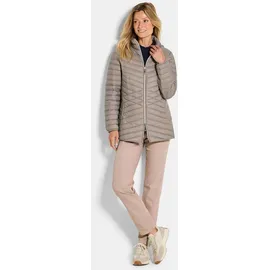 GOLDNER Kurzgröße: Herbstjacke mit Daunen, Stehkragen", in taupe | Gr.: 19,