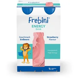 Frebini Energy Trinknahrung für Kinder Erdbeere 4X200 ml Flüssigkeit