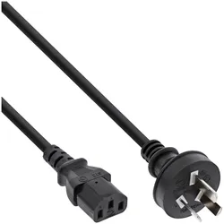 InLine® Netzkabel, Netzstecker China auf Kaltgerätestecker C13, 1,8m